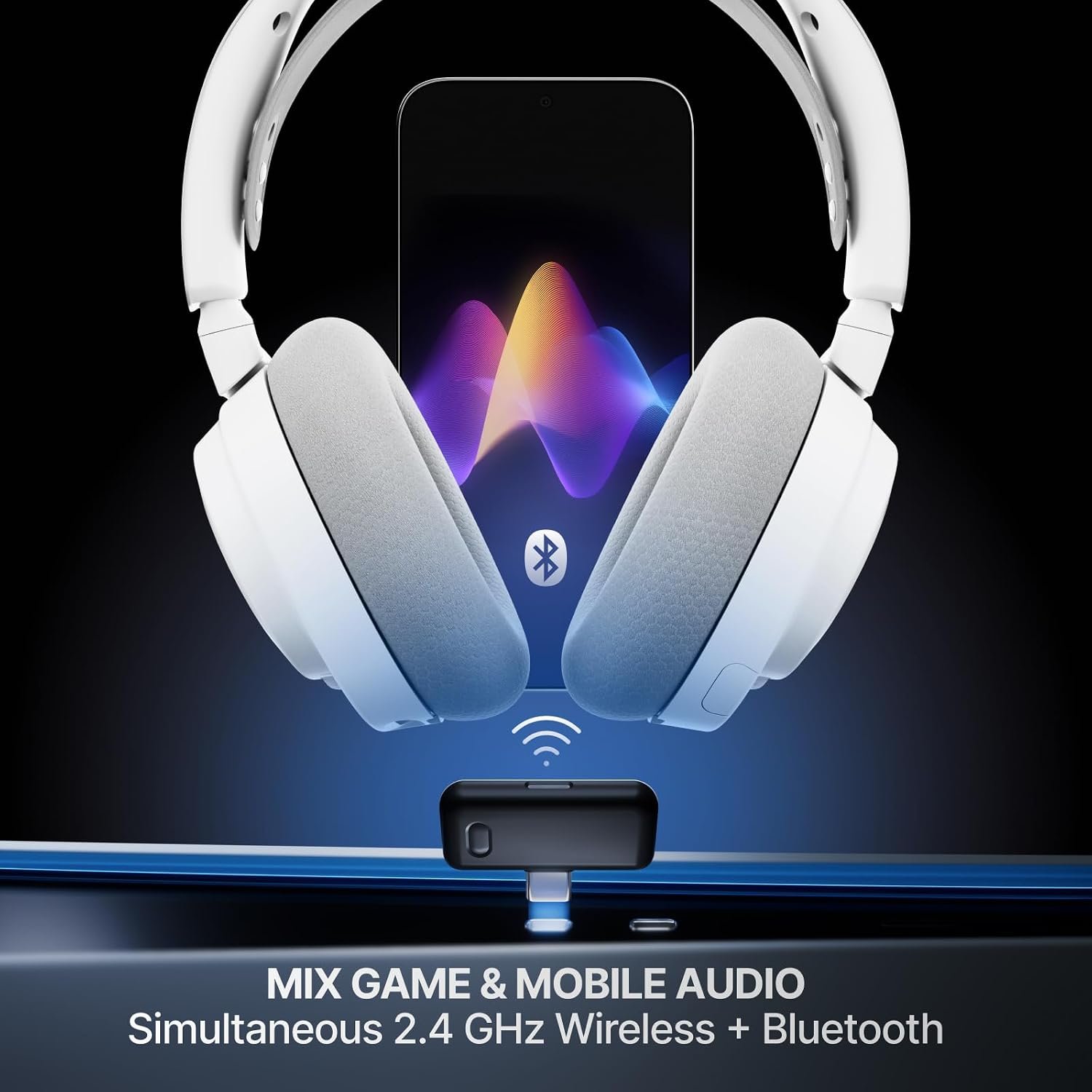 SteelSeries Arctis Nova 7P Wireless Gen 2 Gaming Headset - White 4 سماعة Arctis Nova 7P Gen 2 بيضاء - صورة 4