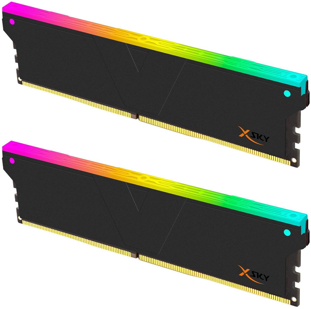 V-COLOR Manta XSky RGB 32GB (2x16GB) DDR5-6000 CL36 AMD EXPO Black 2 رام V-COLOR Manta XSky 32GB DDR5 6000 - صورة 2